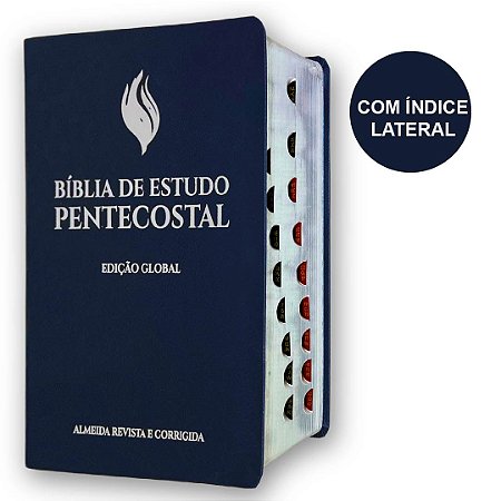 Bíblia De Estudo Pentecostal Global Índice Cpad Azul Grande