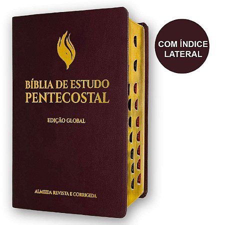 Bíblia Estudo Pentecostal Índice Edição Global Marrom Cpad