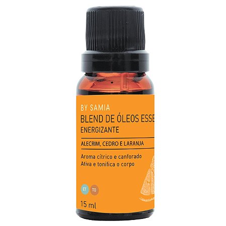 Blend de Óleos Essenciais Energizantes 100% Puro 15ml - By Samia
