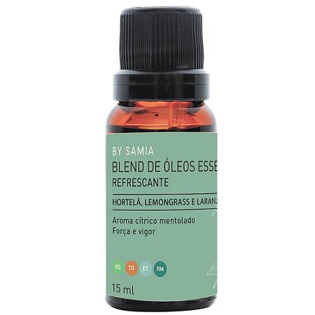 Blend de Óleos Essenciais Refrescante 100% Puro 15ml - By Samia