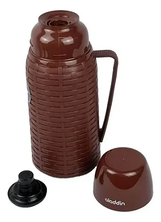 Garrafa Térmica Aladdin Rattan Café Chá 1 Litro Cor Marrom