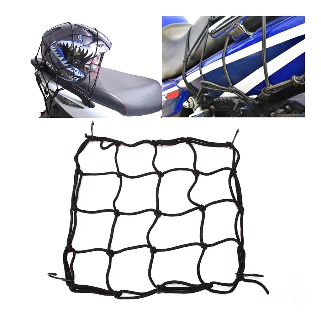 Rede Elástica para bagagem de moto - aranha elástica 35x35cm