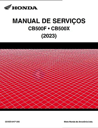 Manual de serviço manutenção (livro digital) da Honda CB500F CB500X Honda