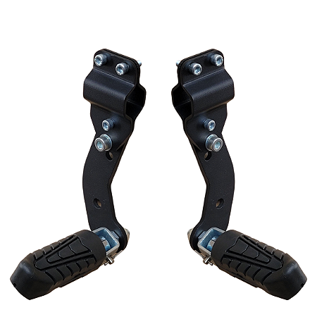 Par Pedaleira de descanso com abraçadeira e alongador 10cm - Para protetor de carenagem e motor - Versys 300 Tourer CB500x Sahara 300
