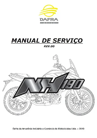 Manual de serviço manutenção (livro digital) Dafra NH190