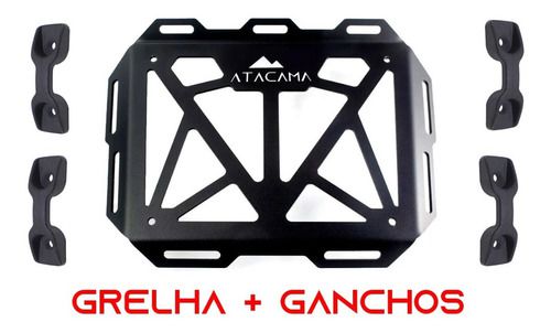 Grelha para baú de moto 33x24cm com 4 GANCHOS