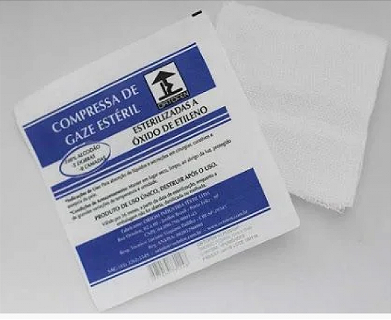 Compressa de Gaze Hidrófila Estéril 9 Fios 7,5x7,5 cm Ortofen – Pct com 10 Unidades