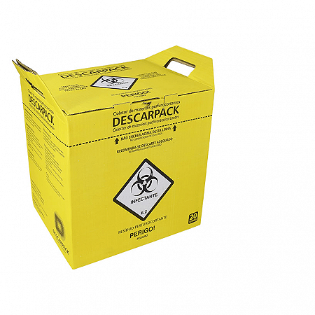Caixa Coletora Perfurante / Cortante 20 L Descarpack unid