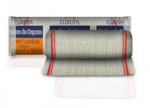 Atadura Crepe 13 Fios 20cm x 1,8m Europa unid