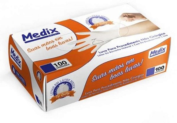 Luva Látex sem Pó Tam G Medix cx 100