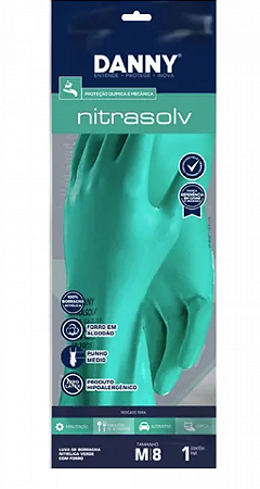 Luva Nitrílica Forrada Tam G Verde Danny