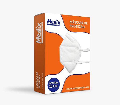 Máscara Descartável em Quatro Camadas Branca com Elástico cx com 10 unid