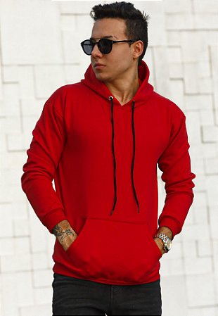Blusa Moletom Canguru Vermelha