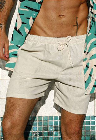 Shorts Linho Areia