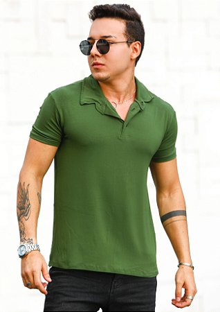 Camiseta Polo Verde Militar