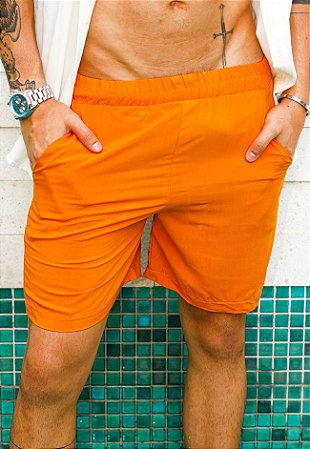 Shorts Viscose Mostarda