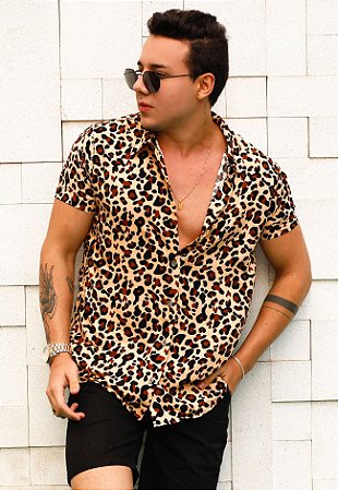 Camisa Viscose Animal Print