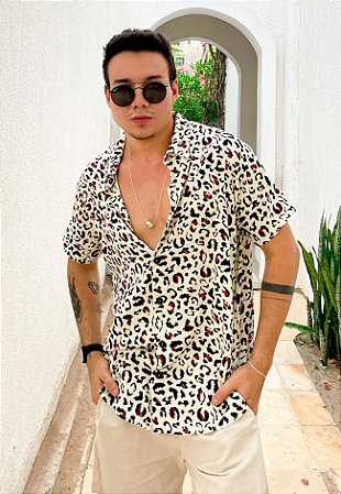 Camisa Viscose Animal Print