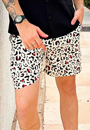 Shorts Viscose Animal Print