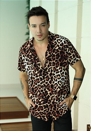 Camisa Viscose Animal Print