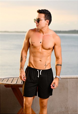 Shorts Suede Preto