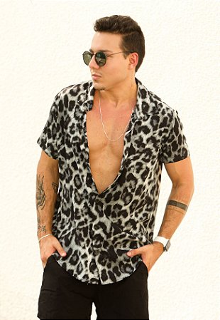 Camisa Viscose Animal Print