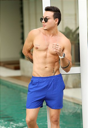 Shorts Viscose Azul Royal