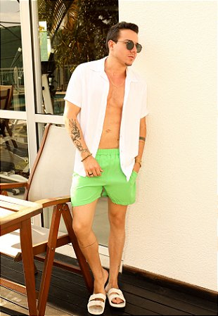 Shorts Viscose Verde Claro