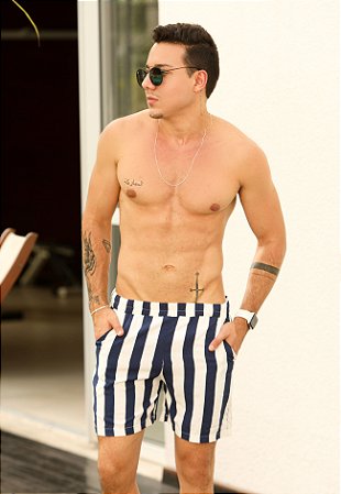 Shorts Viscolinho Listrado