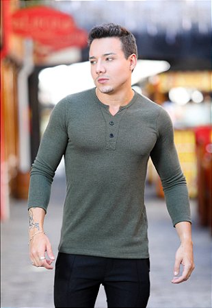 Blusa Lã Verde Militar
