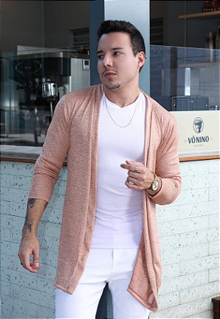 Cardigan Lã Rosé