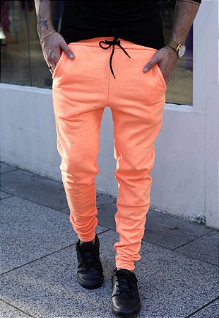 Calça Moletom Laranja