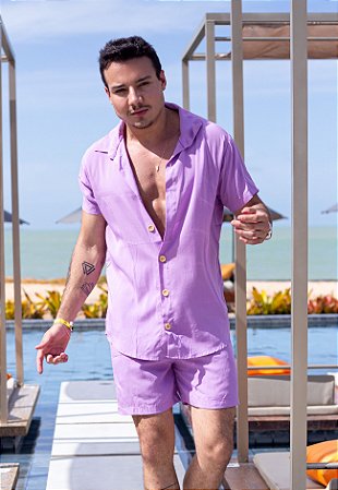 Conjunto Viscolinho Lilás