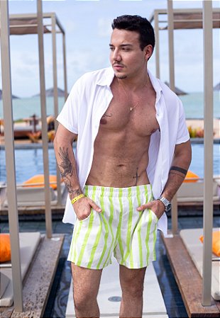Shorts Tricoline Listrado