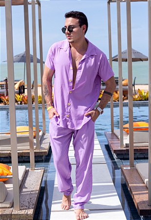 Conjunto Viscolinho Lilás