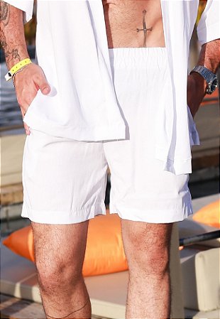 Shorts Viscolinho Branco