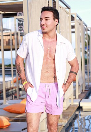 Shorts Linho Lilás