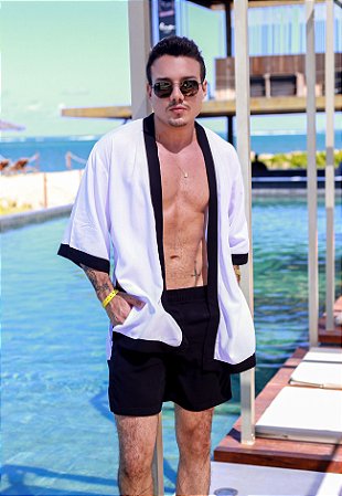 Conjunto Kimono + Shorts Bicolor