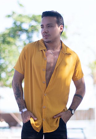 Camisa Viscose Amarela
