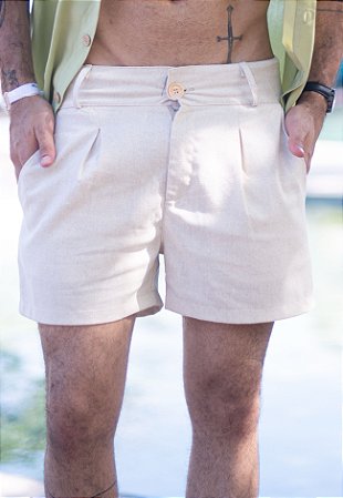 Shorts Linho Areia