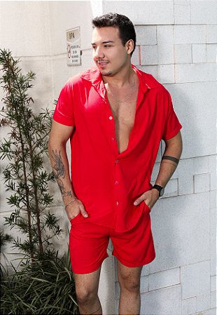Conjunto Viscose Vermelho