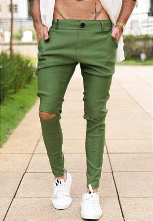 Calça Recorte Verde Militar
