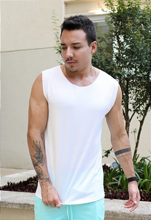 Regata Canelada Branca