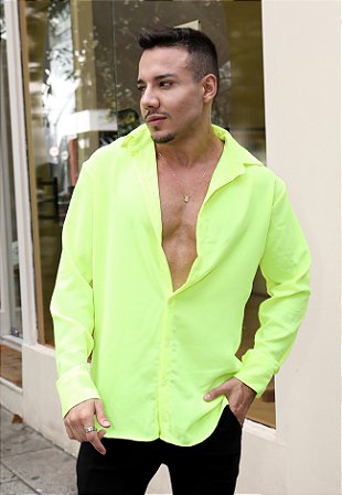 Camisa Social Alfaiataria Verde Lima