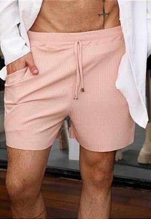 Shorts Canelado Rose