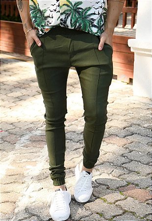 Calça Jogger Verde Militar