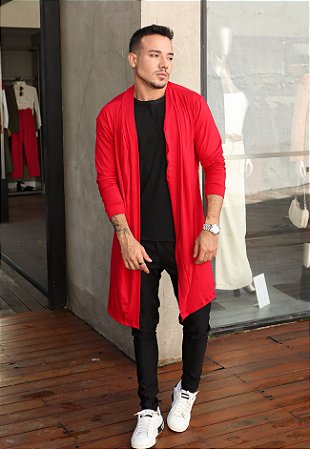 Cardigan Sobretudo Vermelho