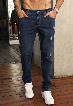 Calça Jeans Slim Escura