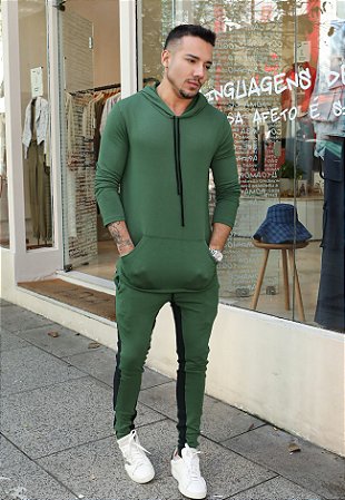 Conjunto Moletinho Verde Militar
