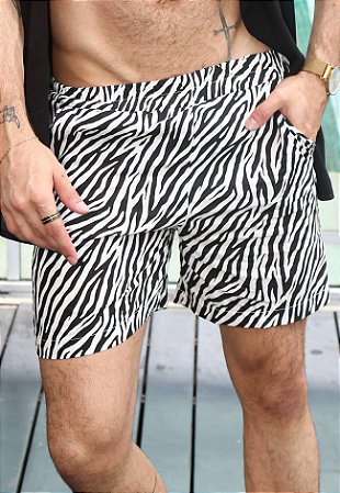 Shorts Masculino Viscose Zebra